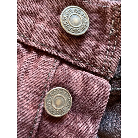 Levis 501 Mens Jeans red wash Denim Button Fly Straight Leg red wash - Picture 9 of 13